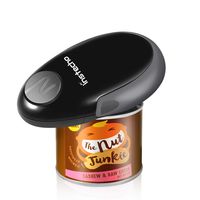 Electric Can Opener, One-touch switch Restaurant Can Opener, Full - Automatic Hands Free Can Opener ,Being friendly to left-hander and arthritics (New-Black)