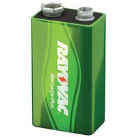 RAYOVAC PL1604-1 GENB Ready-to-Use Rechargeable NiMH Batteries (9V; 200mAh, Single) electronic consumer
