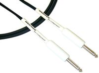 Conquest Sound W 6W 6-Feet Hi-Definition Instrument/Guitar Cable with Neutrik Plugs, White Heat Shrink