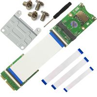 Mini PCI-E x mSATA Flexible Extender Cable with SIM Card Slot