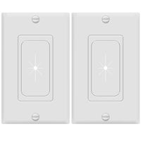 TOPGREENER Flexible Rubber Grommet Opening Pass-Through Insert with Decorator Wall Plate for Low-Voltage Cables, Size 1-Gang 4.50" x 2.75", Polycarbonate Thermoplastic, TG8901-2PCS, White 2 Pack