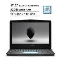 2019 Newest Dell Alienware 17 R5 17.3 Inch FHD Gaming Laptop (Intel Core i7-8750H up to 4.1GHz, 32GB DDR4, 1TB SSD(Boot) + 1TB HDD, NVIDIA GTX 1060 6GB, Backlit Keyboard, WiFi, Windows 10)