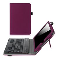 Fintie iPad mini 1/2/3 Keyboard Case - Premium PU Leather Folio Stand Cover with Removable Wireless Bluetooth Keyboard for Apple iPad mini 1 / iPad mini 2 / iPad mini 3, Purple