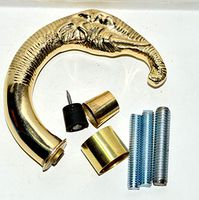 Antique Brass Elephent Head Vintage Handle Style Wooden Walking Stick Cane