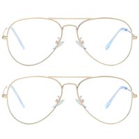 Blue Light Blocking Aviator Glasses for Women Men Lightweight Metal Frame Computer Glasses Anti-eyestrain Gaming Eyeglasses