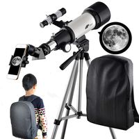 Telescope for Kids 70mm Apeture Travel Scope 400mm AZ Mount - Good Partner to View Moon and Planet - Good Travel Telescope with Backpack for Kids and Beginners