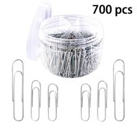 700 Pieces Paper Clips-Paperclips-Paperclip-Paper Clip Assorted Size Small Medium Jumbo/Large(28mm 33mm 50mm) for School Office Personal Document Organizing Professional Work
