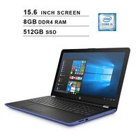 2019 Newest HP Pavilion 15.6 Inch Laptop - Intel Quad Core i5-8250U up to 3.40 GHz, Intel UHD 620, 8GB DDR4 RAM, 512GB SSD, DVD, Webcam, HDMI, Bluetooth, WiFi, Windows 10, Blue