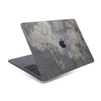 Woodcessories - Skin Compatible with MacBook Made of Real Slate Stone, EcoSkin (MacBook 15 Pro Touchbar (from 2016), Camo Gray)