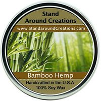 Premium 100% All Natural Soy Wax Aromatherapy Candle -16oz. Tin: Scent: Bamboo Hemp An incredibly well-balanced blend of bamboo stalks, vetiver, and patchouli, with undertones of hemp seed and oak moss. Naturally Strong, Highly Scented.