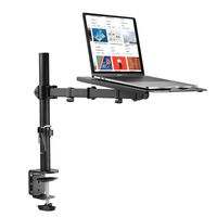 Suptek Full Motion Laptop Riser Desk Mount Stand with Grommet Option, Height Adjustable (400mm), Fits up to 17 inch Notebooks, VESA 100, up to 22lbs (MD6421TP004)