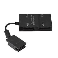 Eboxer Multitap for PS2, 4 Player Multi-Tap Adapter Connector with 4 Memory Slots Support Dual-Shock Function for Playstation 2