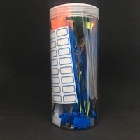 160 Pieces Zip Tie Tags Colorful Label 6 Inches Self Locking Cable Ties Marker Kit with 3 Sheets of Special Stickers