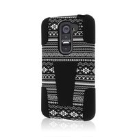 LG G2 Mini Case, MPERO IMPACT X Series Dual Layered Tough Durable Shock Absorbing Silicone Polycarbonate Hybrid Kickstand Case for G2 Mini Precise Port Cut Outs - Black Aztec