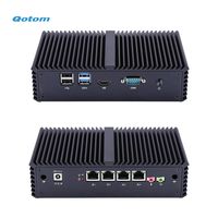Qotom Core i5 Mini PC with 4 Gigabit Nic 4Gb Ram 32Gb SSD WiFi As Router Firewall x86 Mini PC Linux