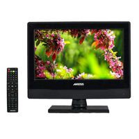 13.3 Inch Digital LED HD TV DVD Combo Wide HDTV ATSC NTSC Monitor, LCD w/Stand, HDMI, RCA, Component, USB, VGA, Coax, SD, AV, Audio, RF, Inputs, AC/DC, Wall Mountable Stereo Speaker Axess TVD-1805-13