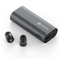 Rowkin Bit Charge Touch Control True Wireless Earbuds Headphones: 50+ Hours Bluetooth 5 Smallest Earphones & Charging Case. Deep Bass Sound Headset, Mic & Noise Reduction for Android Samsung & iPhone