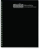 House of Doolittle 2017-2 Year Calendar Planner, Monthly, Black Hard Cover, 8.5 x 11 Inches (HOD262092-17)