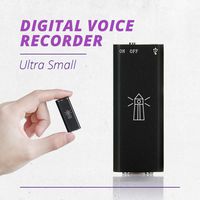 Mini USB Voice Recorder | Music Player Playback | Flash Memory Storage | Small Recorder for Interviews Phone Calls Meetings | Gifts for Men Women Kids Girls | Headphones Included | 8 GB Memory