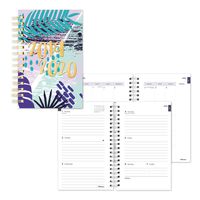 Blueline Weekly/Monthly Academic Planner, July 2019 to July 2020, Twin-Wire Binding, Poly Cover, Tropical Design, 8 x 5 Inches (CA114PG.01-20)