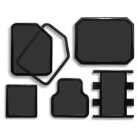 DEMCiflex Dust Filter Kit for Cooler Master HAF 912 (6 Filters), Black Frame/Black Mesh
