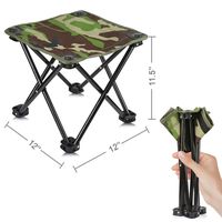 AILLOVCOL Mini Portable Folding Stool,Folding Camping Stool,Mini Camp Stool,Fishing Stool for Adults Fishing Hiking Gardening and Beach with Carry Bag(Camouflage-2)