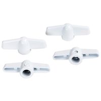 Ideal Security Inc. SK929T Butterly T Window Casement Handles for for 5/16" Splines, Fits Most Operators, 4-Pack, White