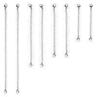 D-buy 8 Pcs Stainless Steel Necklace Extender Bracelet Extender Extender Chain Set 4 Different length: 6 inch 4 inch 3 inch 2 inch