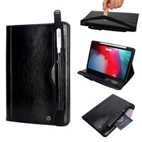 iPad Pro 11 Case 2018, YiMiky Luxury Book Style Folio Case Stand [Support Apple Pencil Charging] Protective Cover with Card Slots Folding Slim Smart Wallet Case for iPad Pro 11 Inch - Black