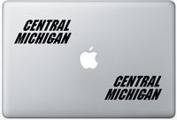 Central Michigan University HenryDecalZD1086 Set Of Two (2x) , Decal , Sticker , Laptop , Ipad , Car , Truck