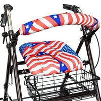 Top Glides"Stars & Stripes" Universal Rollator Walker Seat and Backrest Covers (Patriotic)