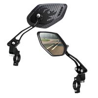 LX LERMX Bike Mirrors (Two PCS), Bar End Mountain Bicycle Mirrors Adjustable Bike Glass Mirror Rotatable Safe Rearview for Bicycle Electric Bike Cycling