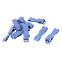 Uxcell Plastic ID Card Tag Badge Holder Fastener Clips Strap, 10 Piece, Blue