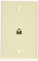 EATON Wiring 3532-4A Flush Mount Wallplate with Telephone Jack 4-Conductor, Almond