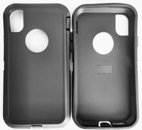 Winfun House Replacement TPE Silicone Outer Skin Compatible with Otterbox Defender Series Case Cover Apple iPhone X/iPhone10 & iPhone Xs 5.8"-1PCS (Black Skin)