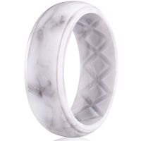 Egnaro Silicone Wedding Ring for Men, Particularly Breathable Mens' Rubber Wedding Bands, Size 8 9 10 11 12 13, for Athletes Crossfit Workout