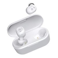 SoundPEATS True Wireless Earbuds 5.0 Bluetooth Headphones in-Ear Stereo Wireless Earphones with Microphone Binaural Calls, One-Step Pairing, Total 35 Hours, TrueFree Plus - White