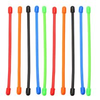 Voraca 1pcs/5pcs/10pcs 3'' 6'' Reusable Magic Rubber Twist Ties Cable Wire Gear Tie Organizer-6 inches 10pcs
