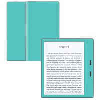 MightySkins Skin Compatible with Amazon Kindle Oasis 7" (9th Gen) - Solid Turquoise | Protective, Durable, and Unique Vinyl Decal wrap Cover | Easy to Apply, Remove | Made in The USA
