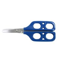 Peta-UK Dual Control Training Scissors, Right-Handed, 45mm, 6.25" Long, 2.636" Blade, Blue