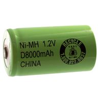 Exell D Size Rechargeable Battery 8000mAh NiMH 1.2V Button Top for use with electric razors, toothbrushes, high power static applications (Telecoms, UPS and Smart grid), electric tools