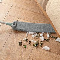 Konren Bedside Dust Brush, Long Handle Mop Sweep Household Bed Bottom Gap Clean Hair Sweeping Dusty Microfibre Duster, Reusable Sweep Cleaning Brush for Sofa Bed Furniture Bottom Gap