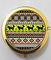 BlackKey Vintage Cute Fox Pattern 3-Compartment Decorative Pocket Gift Box Case Organizer for Pill, Color 2 -1276