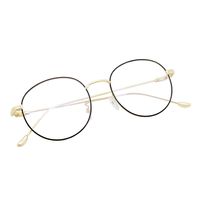 Blue Light Blocking Glasses Retro Round Metal Frame Eyeglasses Blue Ray Blocker Glare UV Protection Computer Gaming Glasses (Gold&black Frame)