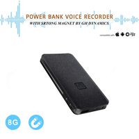 Voice Activated Recorder - 5000mh Power Bank Up to 25 Days Continuous Audio Recording,8GB 94 Hours Recordings Capacity, Functional Portable Charging Device | Build-in Strong Magnet