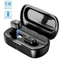 True Wireless Earbuds, GUSGU Bluetooth 5.0 Wireless Earbuds with Charging Case 120H Playtime Stereo Bluetooth Earbuds with Mic Waterproof in Ear Cordless Earbuds for Running (2200mAh)