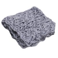 Baby Photography Props Basket Braid Wool Wrap Newborn Photo Shoot Baskets Filler Posing Stuffer Background Blanket (Gray)