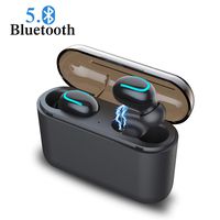 Wireless Earbuds Mini TWS Bluetooth Headset with 2600 mAH Charging Case, Touch Control V5.0 Stereo Sound Sweatproof Headphones Mic Compatible iPhone iPad Samsung and More.