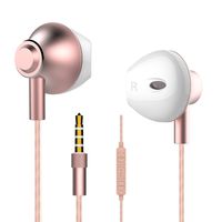 in Ear Headphones,Langsdom Earphones with Powerful Bass Compatible with Device with 3.5 mm Jack(Rose Gold)