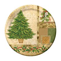 Creative Converting 8 Count Banquet Plates, 10", Tree Collage